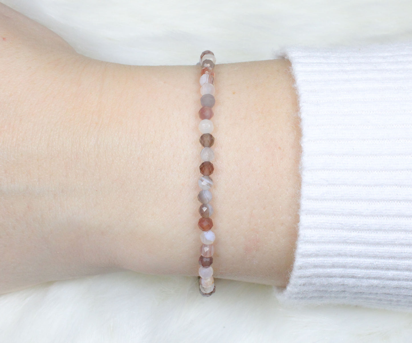 Botswana Edelstein Armband 3mm facettiert