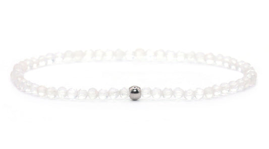 Bergkristall Edelstein Armband 3mm facettiert