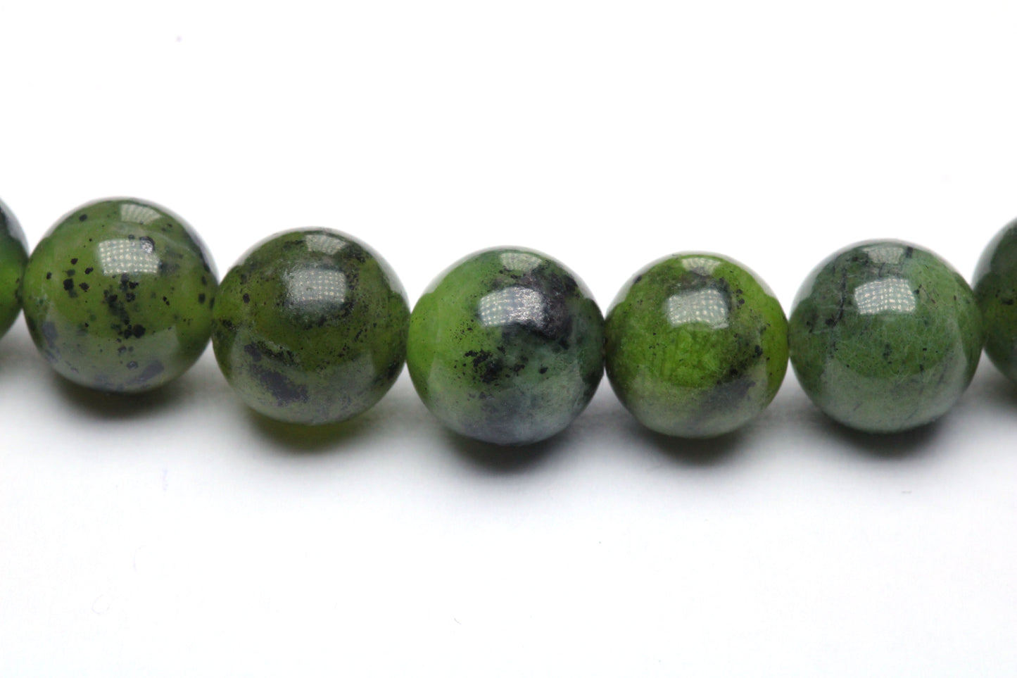 Nephrit Edelstein Armband mit Edelstahlherz