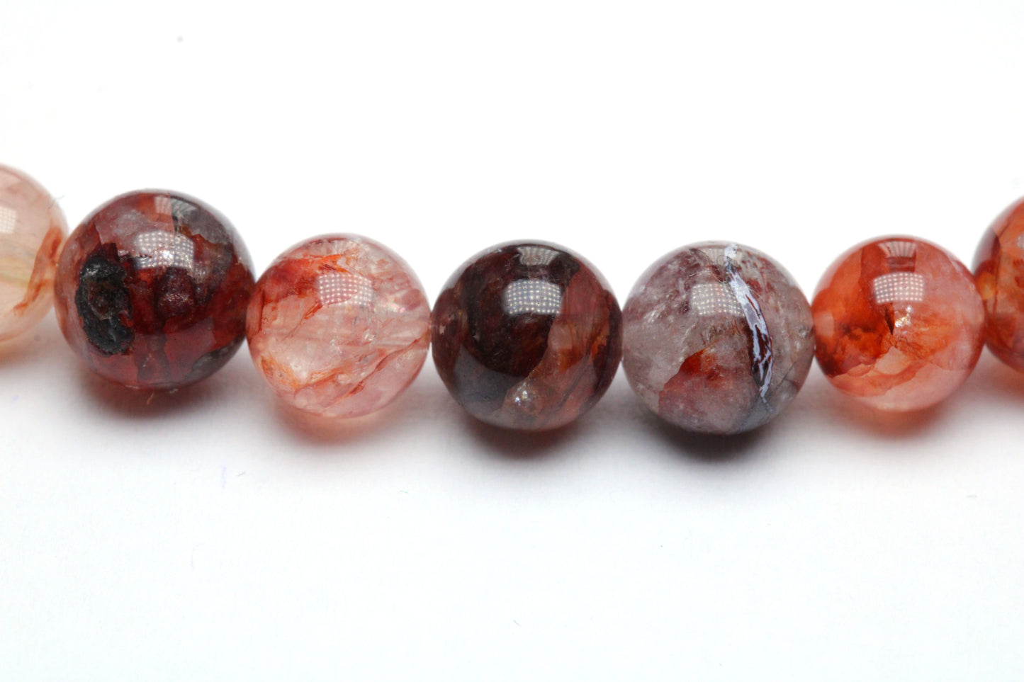 Eisenkieselquarz Edelstein Armband mit Edelstahlherz