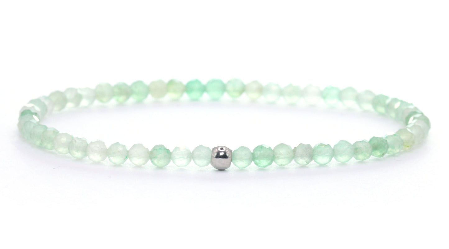Grüner Aventurin Edelstein Armband 3mm facettiert