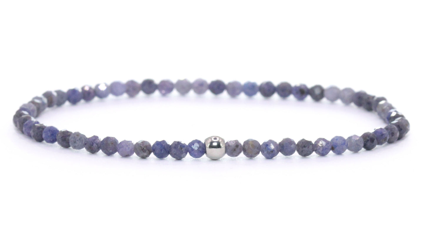 Saphir Edelstein Armband 3mm facettiert