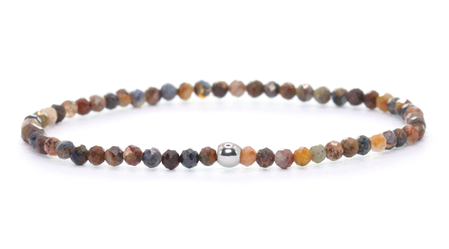 Pietersit Edelstein Armband 3mm facettiert