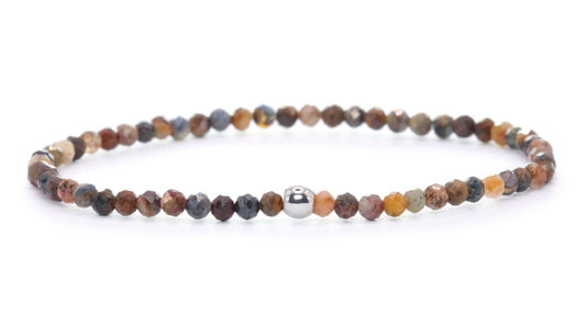 Pietersit Edelstein Armband 3mm facettiert