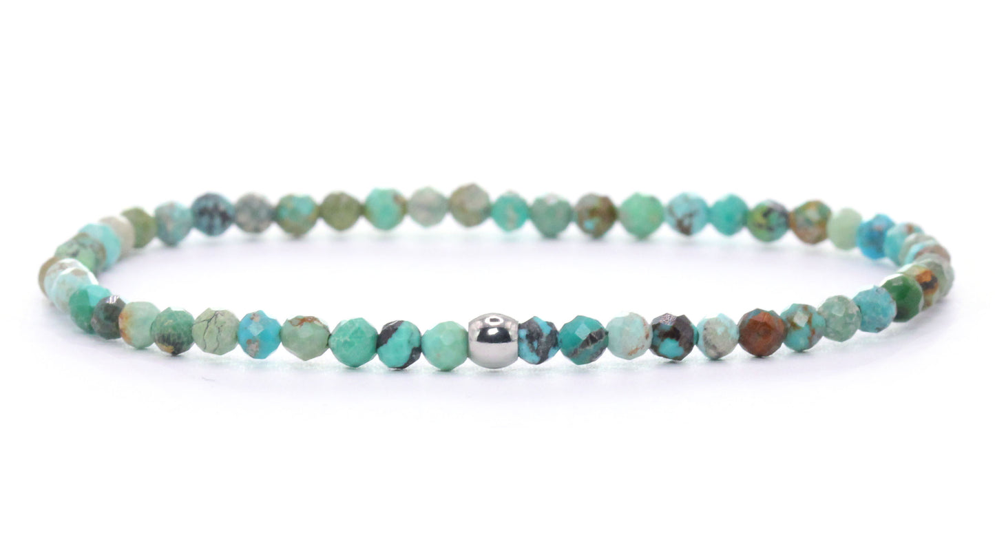 Türkis Edelstein Armband 3mm facettiert