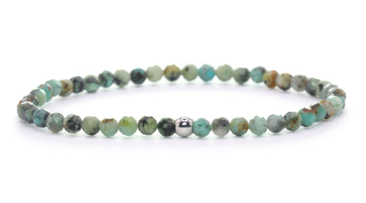 Afrikanischer Türkis Edelstein Armband 3mm facettiert