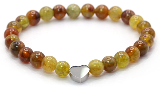 Tsavorit Edelstein Armband mit Edelstahlherz