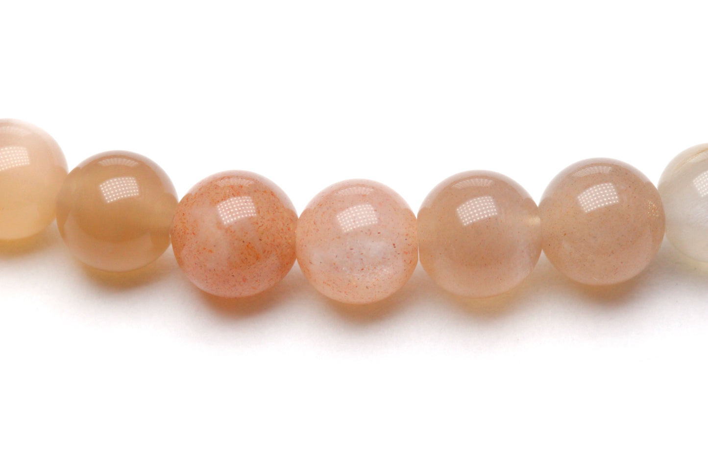 Sonnenstein Edelstein Armband mit Edelstahlherz